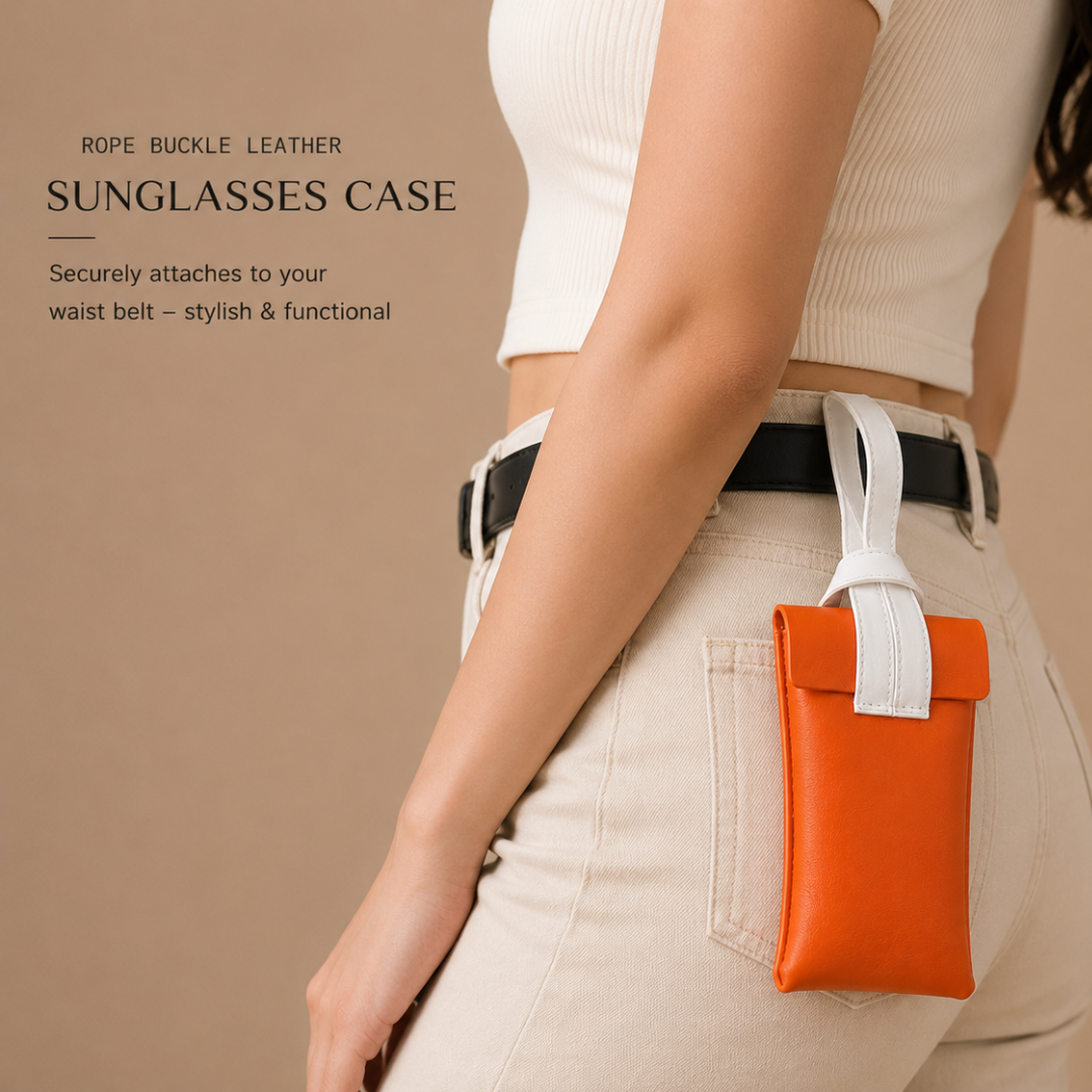 First Lens Zorven Sunglass Case Orange & White  A087