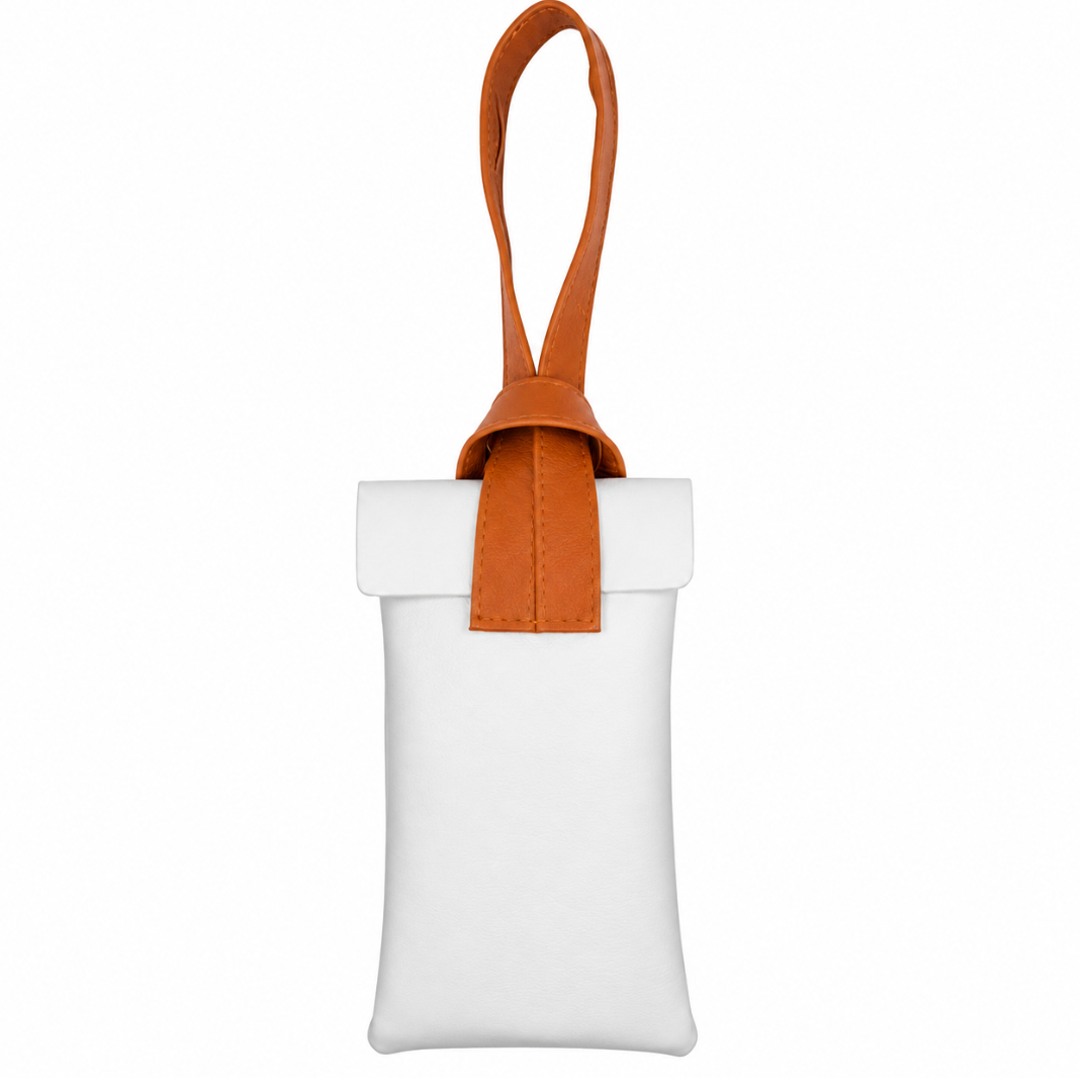 First Lens Zorven Sunglass Case White &  Burnt Orange  A090