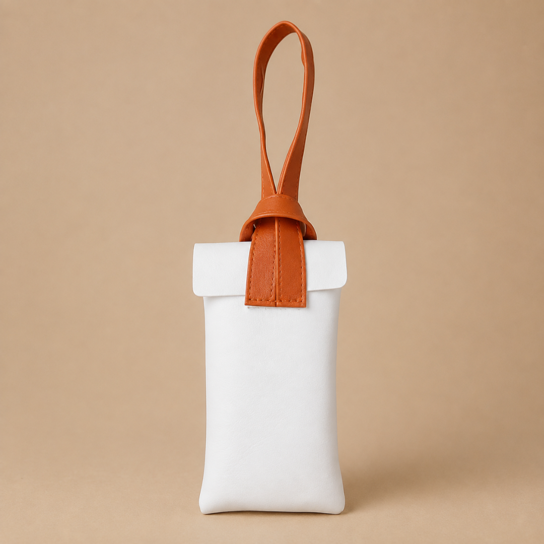 First Lens Zorven Sunglass Case White &  Burnt Orange  A090