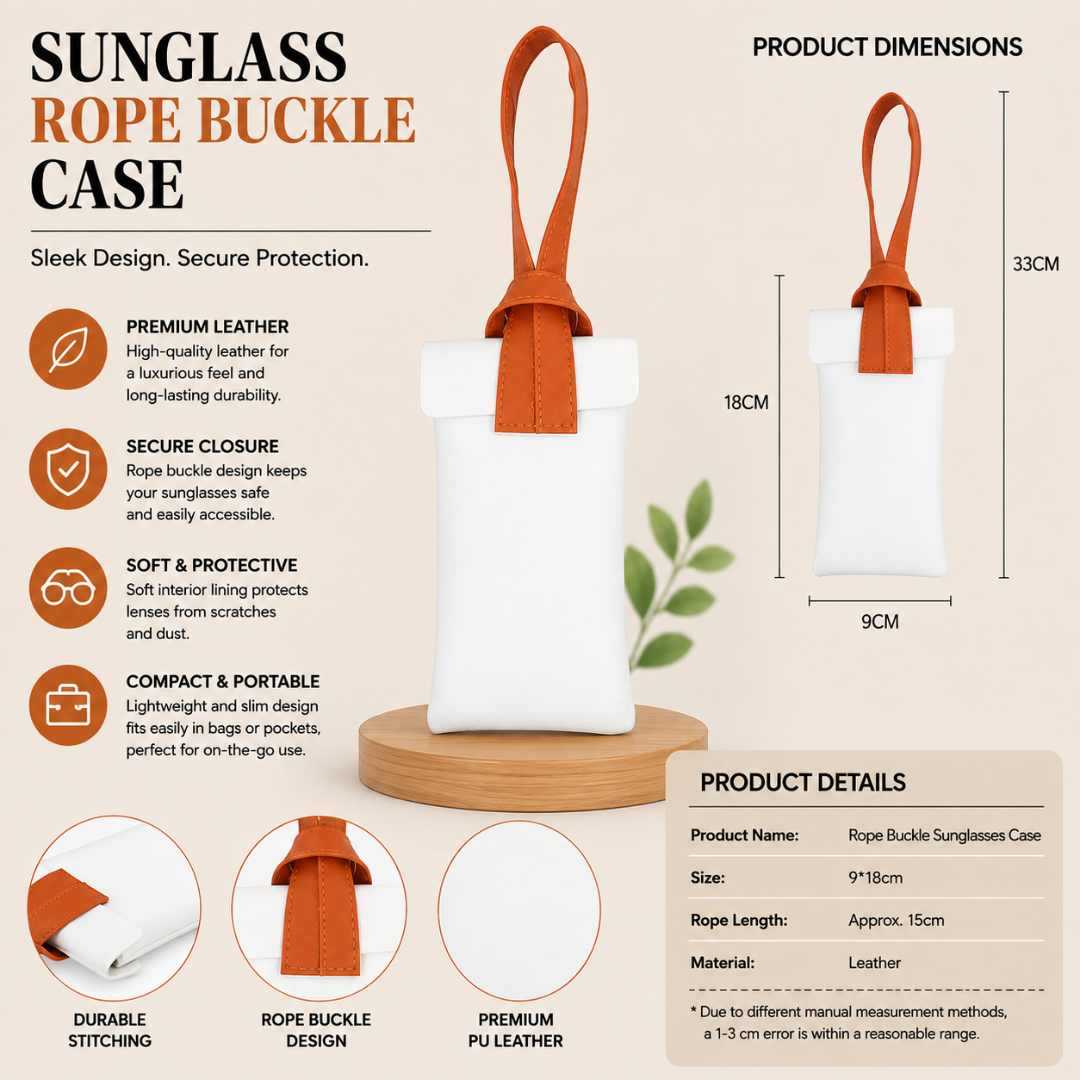 First Lens Zorven Sunglass Case White &  Burnt Orange  A090