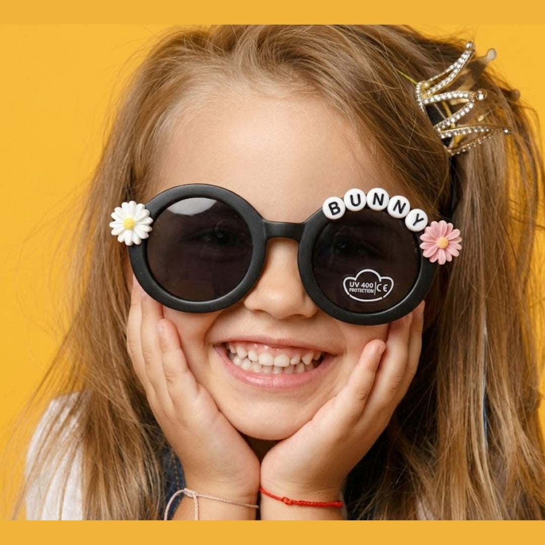 First Lens Kids Custom Sunglasses With Name UV-Black-400