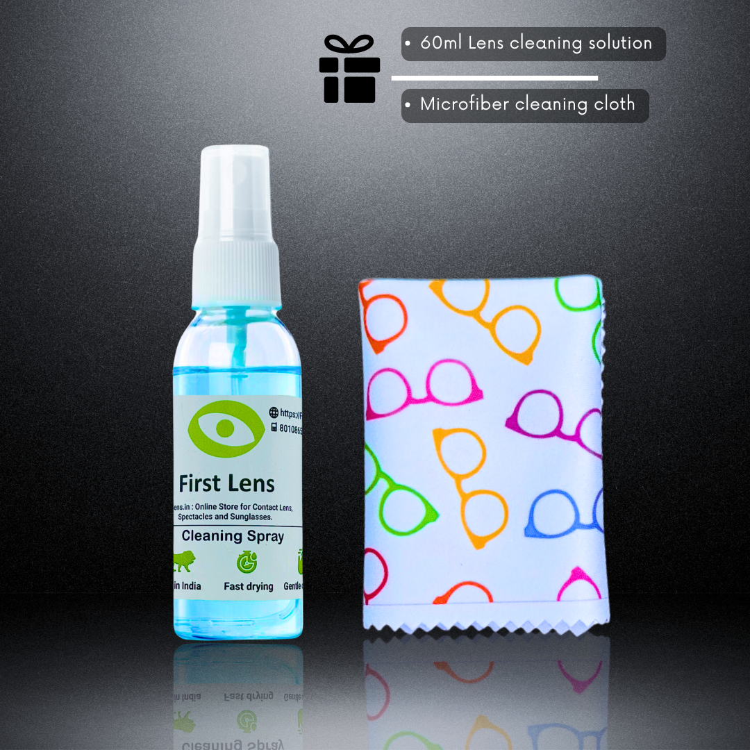 Spectacle & Sunglasses Cleaning Spray and Microfiber Cloth