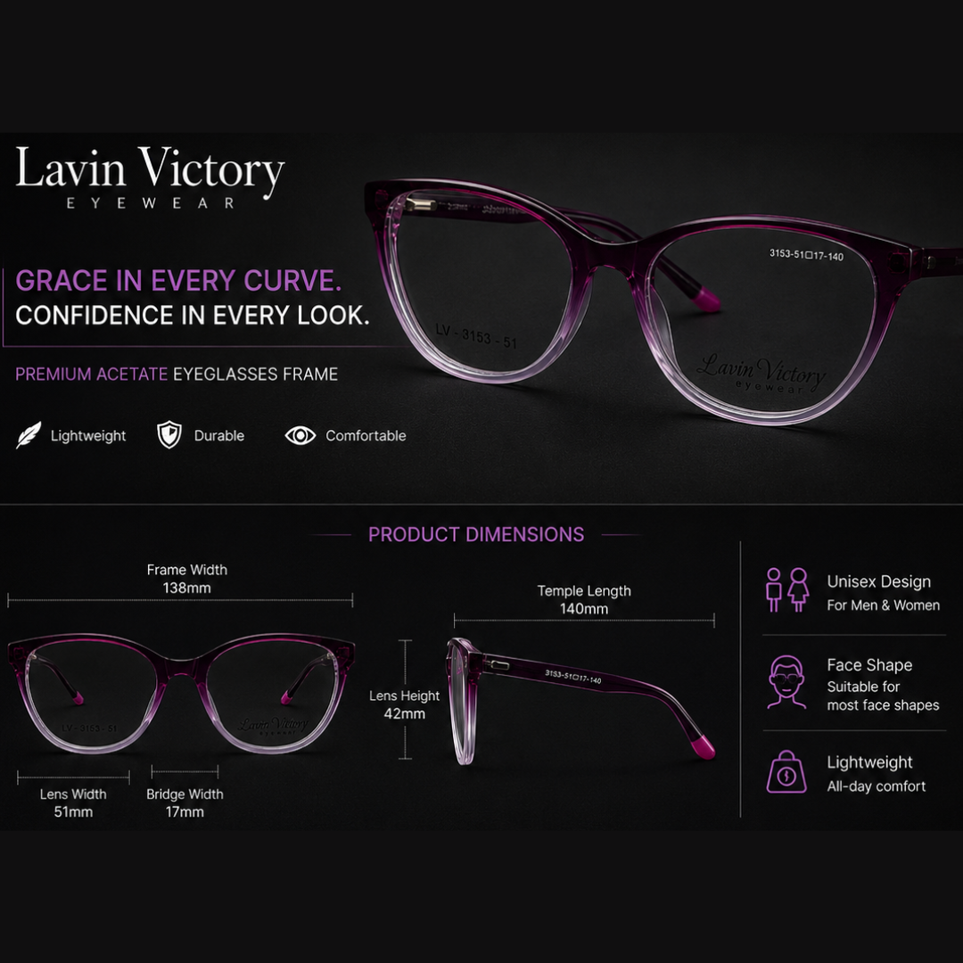 First Lens Nordic Blue Light Computer Glasses Transparent Purple