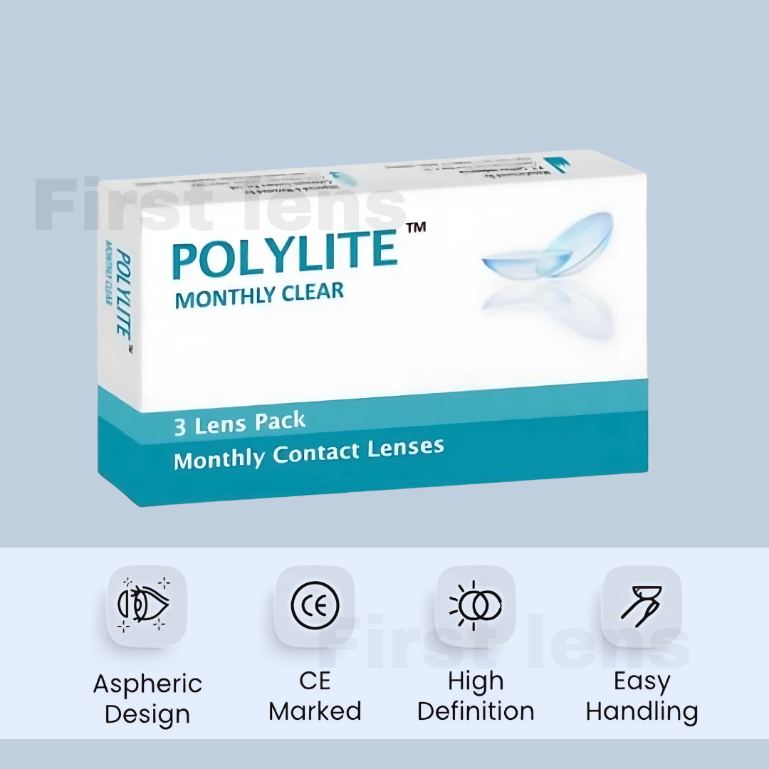 Polylite Monthly Clear Contact Lens (3 Lens/Box)