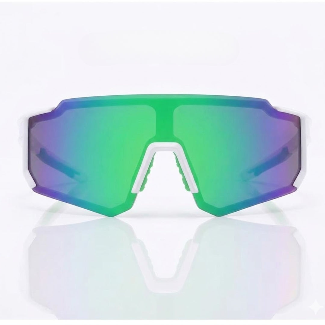 First Lens Customized Power Cycling/Running/Sports Sunglasses Uv400 + Polarized-S039 Emerald Green Blue