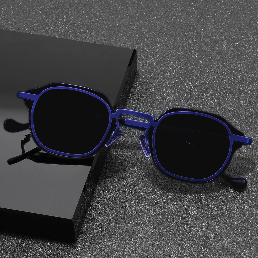 First Lens FRENCH ACCENT RETRO POLARIZED Sunglasses - S062 Blue