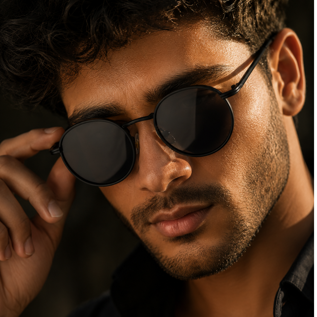 First Lens Ensaimada Sunglasses UV400 Black S488