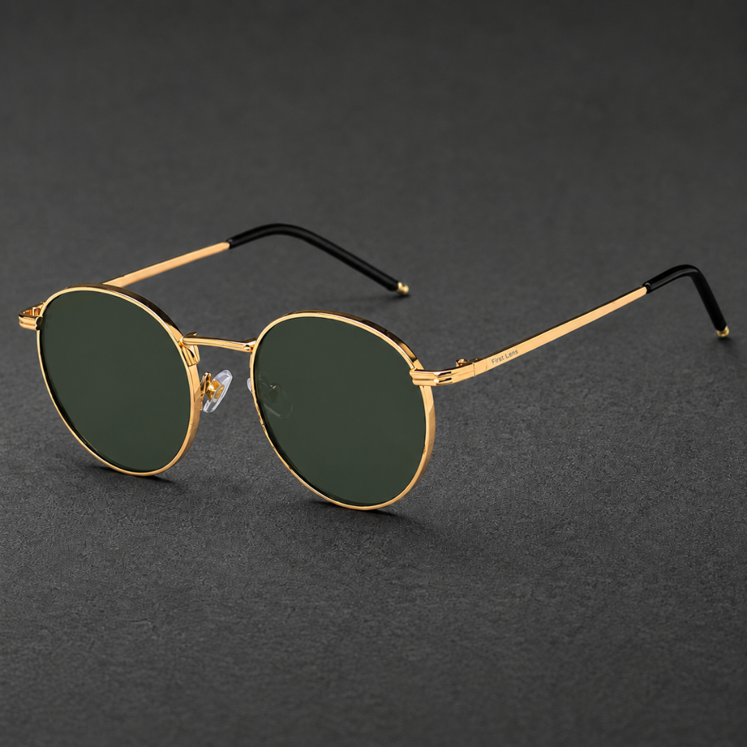 First Lens Ensaimada Sunglass UV400 Green Black S489