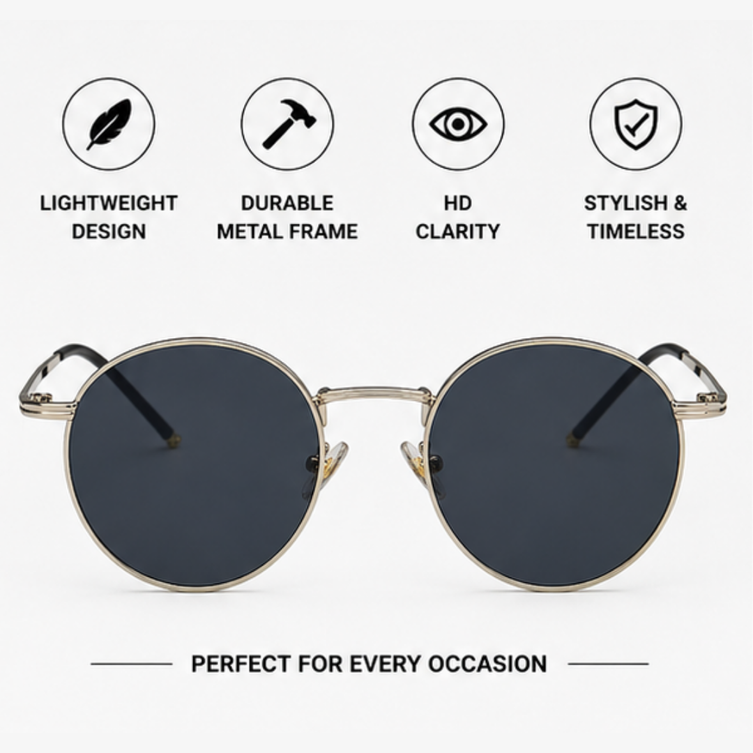 First Lens Ensaimada Sunglass UV400 Black Silver  S490