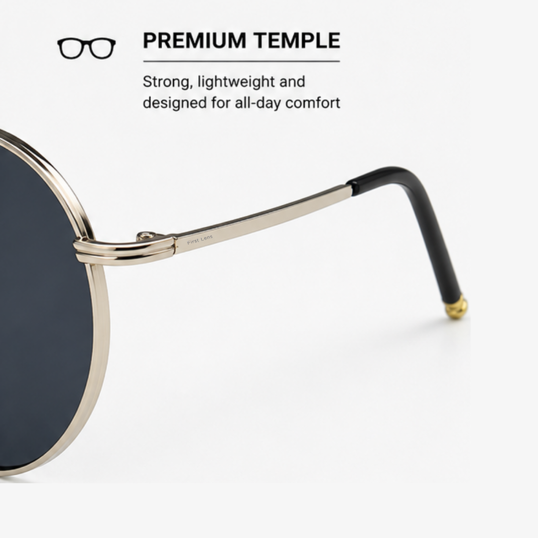 First Lens Ensaimada Sunglass UV400 Black Silver  S490