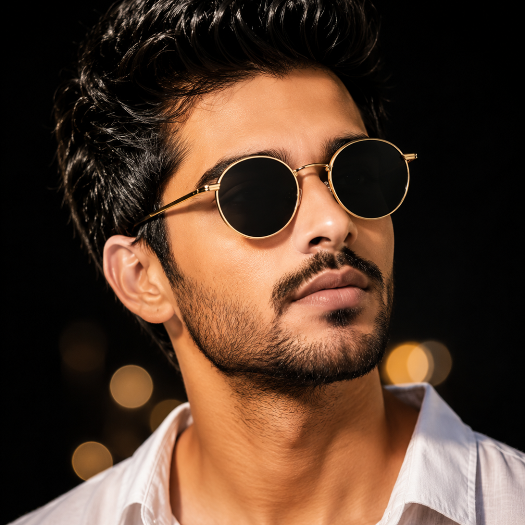 First Lens Ensaimada  Sunglass UV400  Black Gold  S491