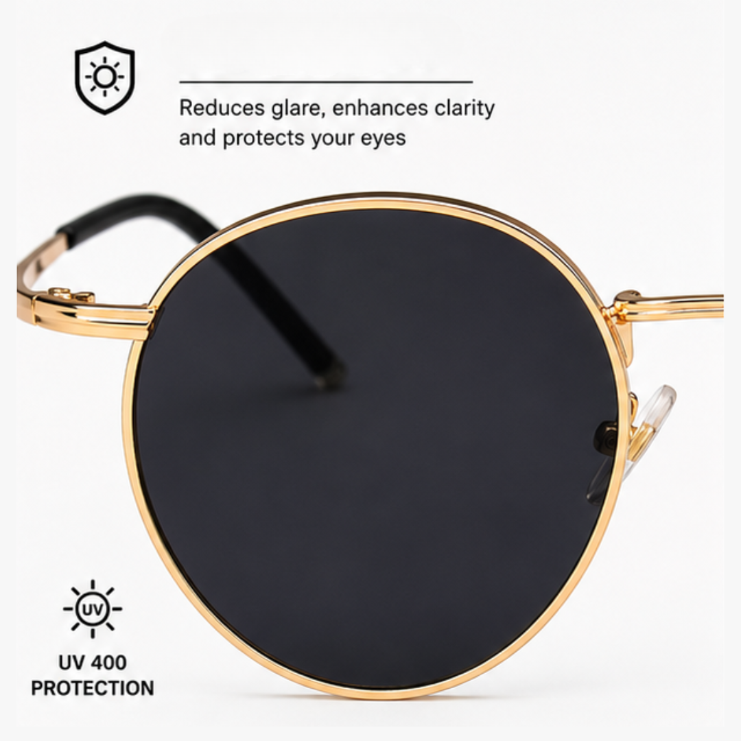 First Lens Ensaimada  Sunglass UV400  Black Gold  S491