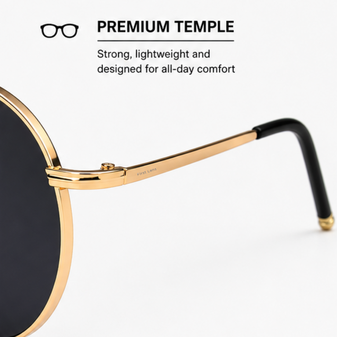 First Lens Ensaimada  Sunglass UV400  Black Gold  S491