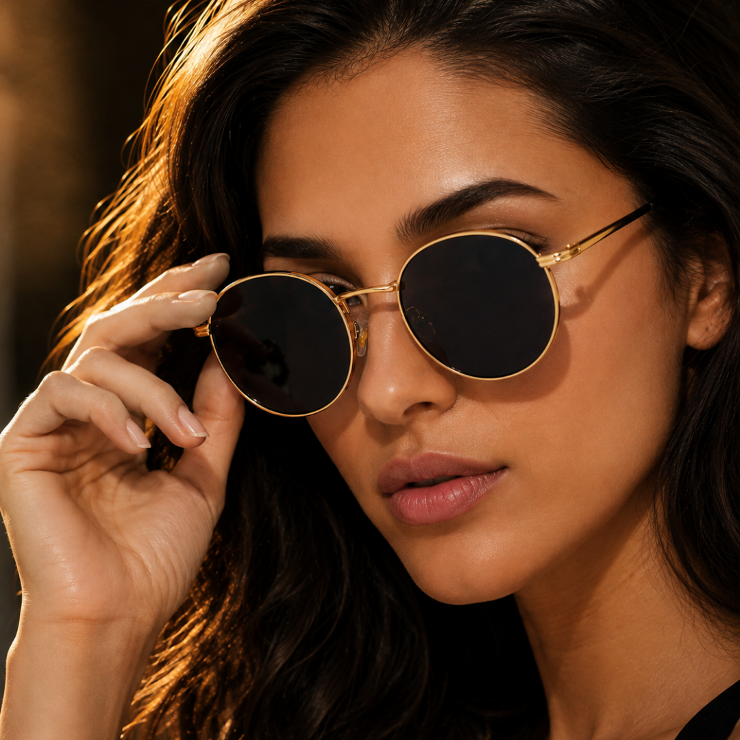First Lens Ensaimada  Sunglass UV400  Black Gold  S491