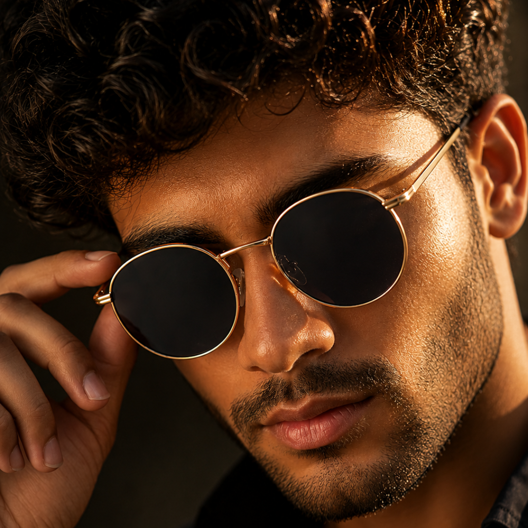 First Lens Ensaimada  Sunglass UV400  Black Gold  S491