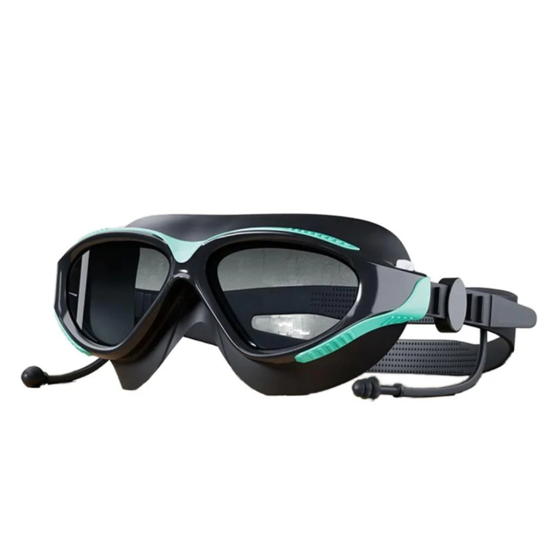 First Lens Adults Swimming Goggles with UV Protection & AntiFog Glasses for men & Women SW017-Blue