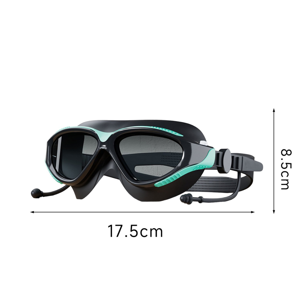 First Lens Adults Swimming Goggles with UV Protection & AntiFog Glasses for men & Women SW017-Blue
