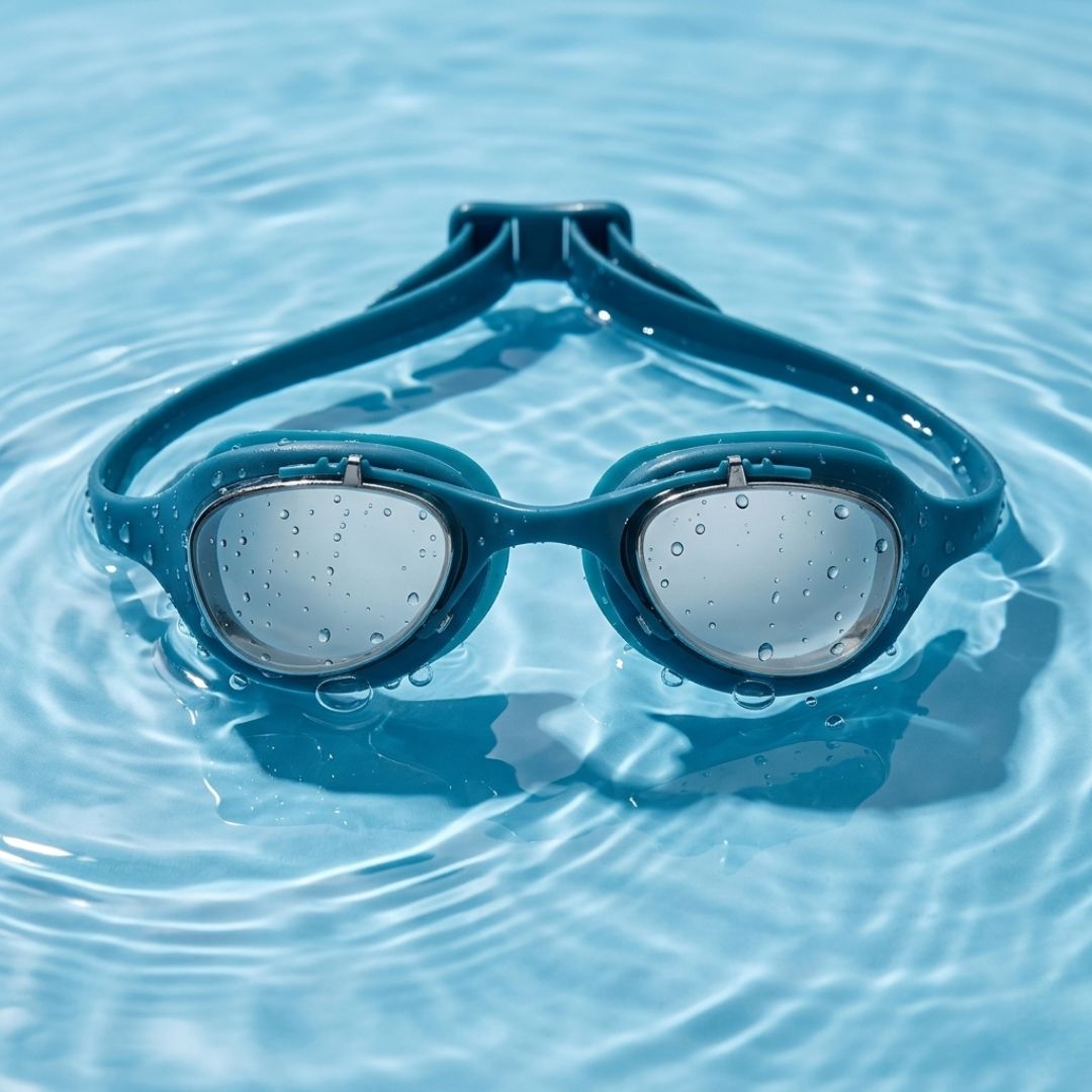 First Lens Adults Swimming Goggles with UV Protection & AntiFog  SW018-Blue