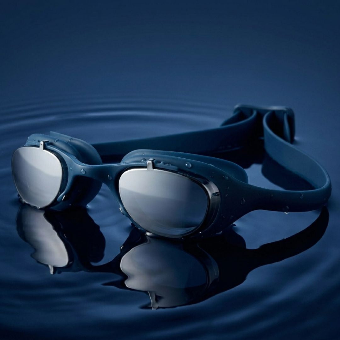 First Lens Adults Swimming Goggles with UV Protection & AntiFog  SW018-Blue