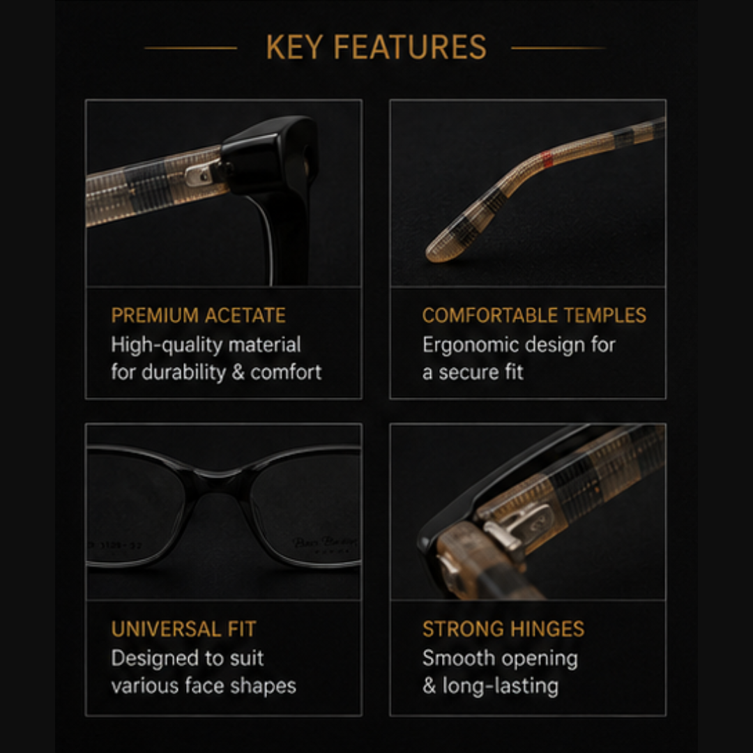 First Lens Stockholm Blue Light Computer Glasses – Black Crystal