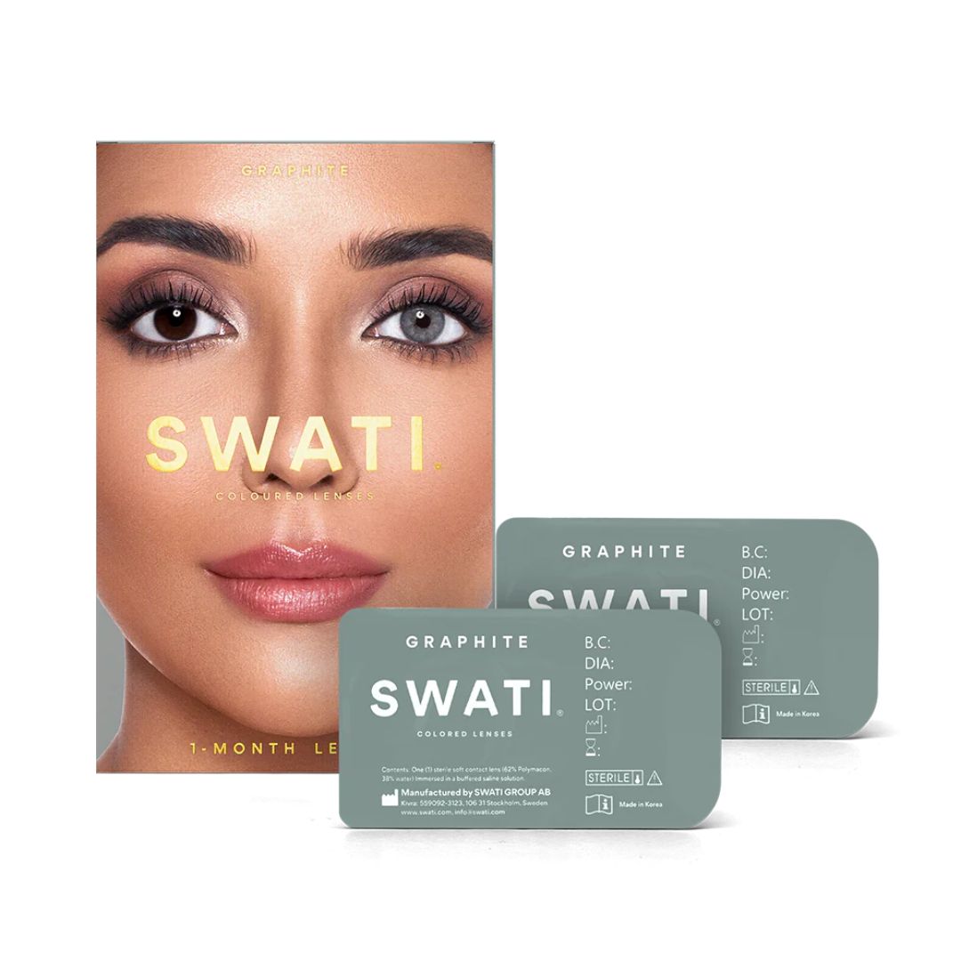 Swati Color Contact Lens - Graphite Dark Grey