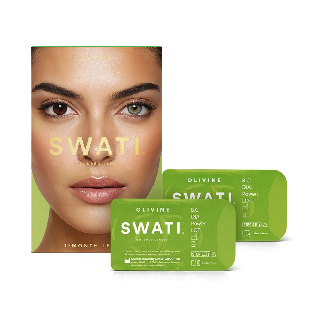 Swati Color Contact Lens - Olivine Green Brown