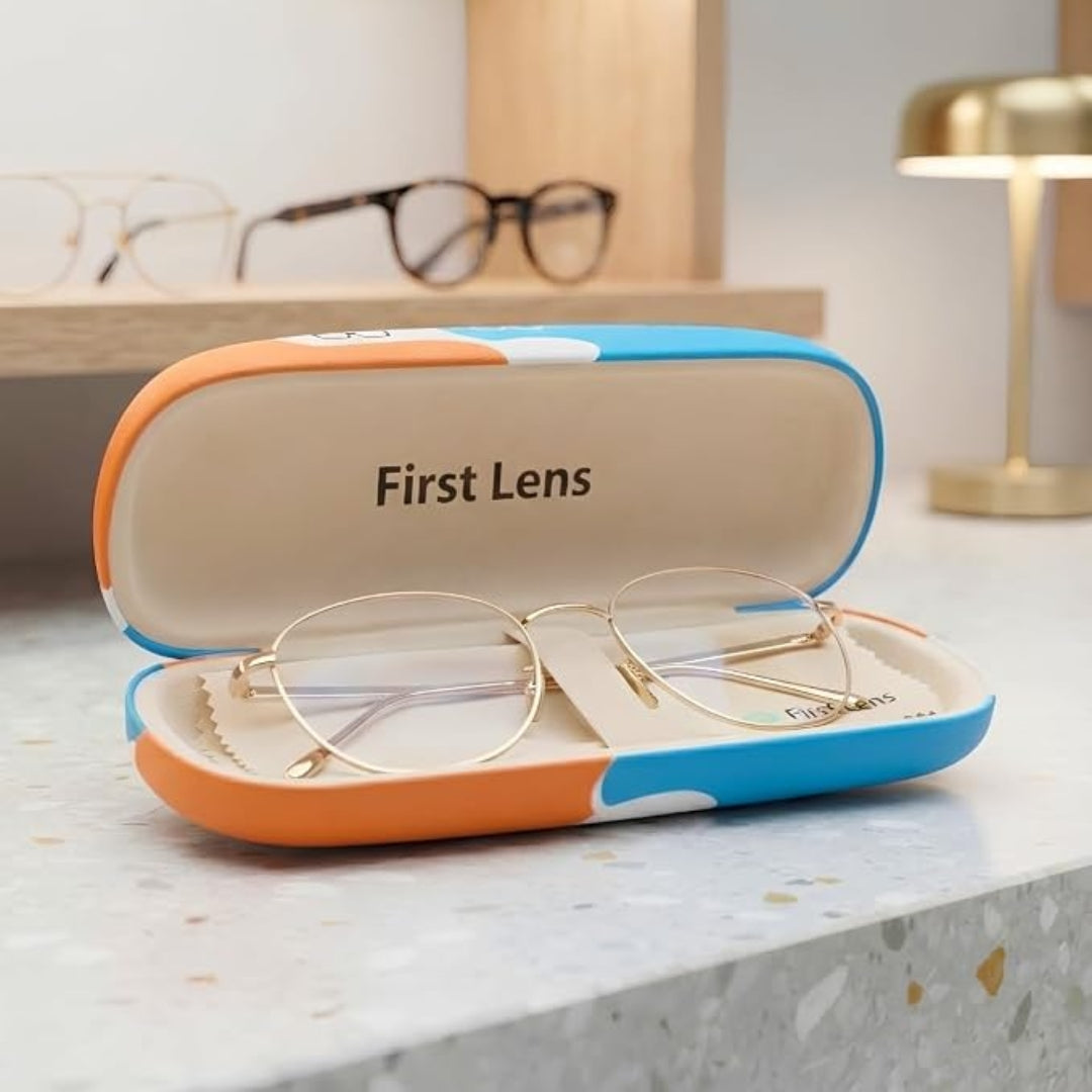 Kids sunglasses displayed with a stylish storage case