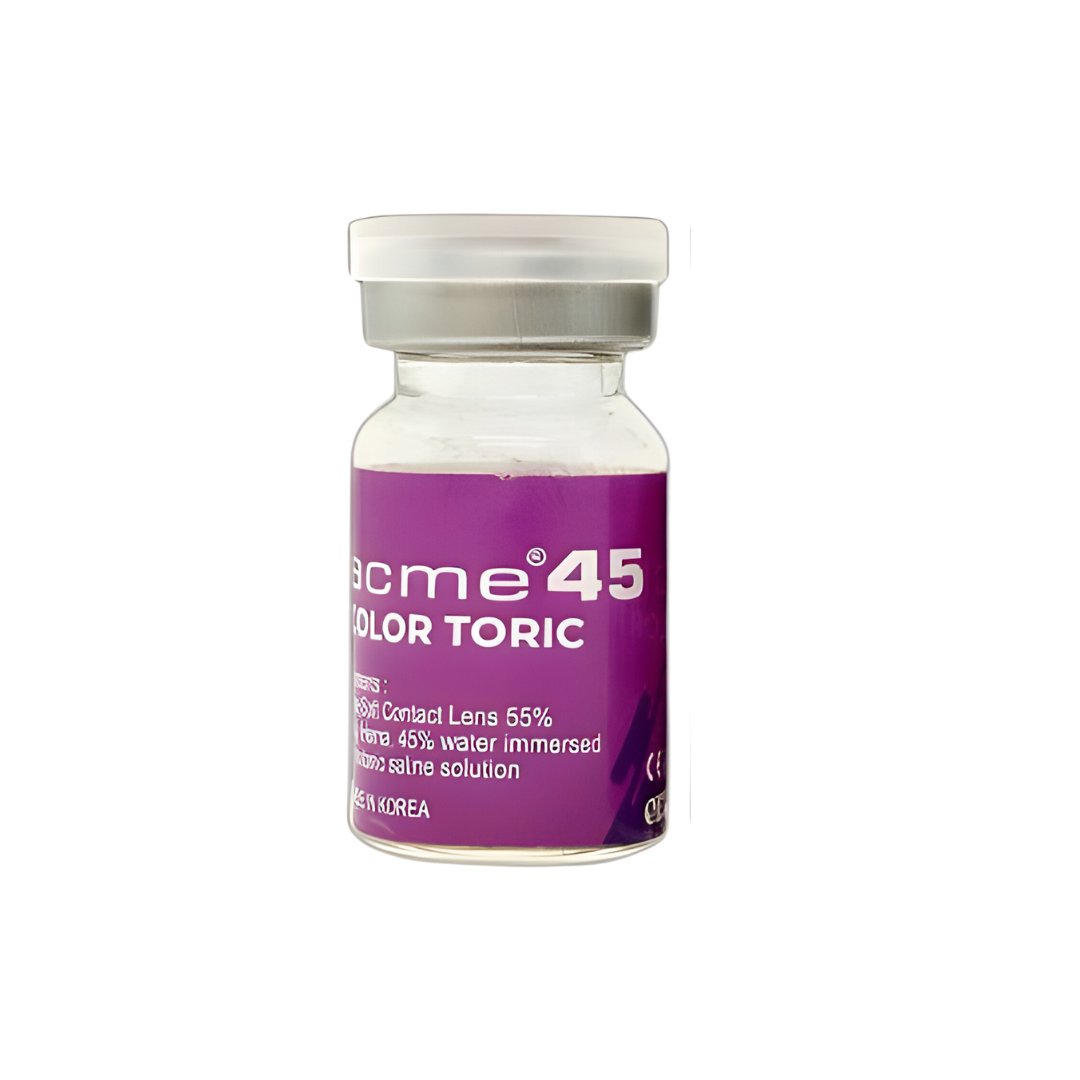Close-up of the vibrant color of the First Lens Acme 45 Yearly Color Toric lens.