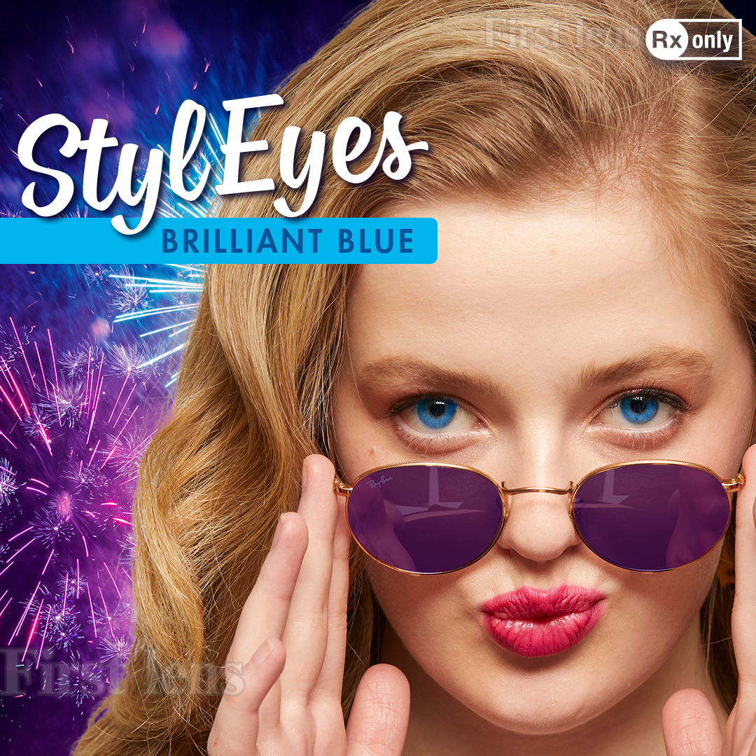 Model with dazzling Brilliant Blue eye color