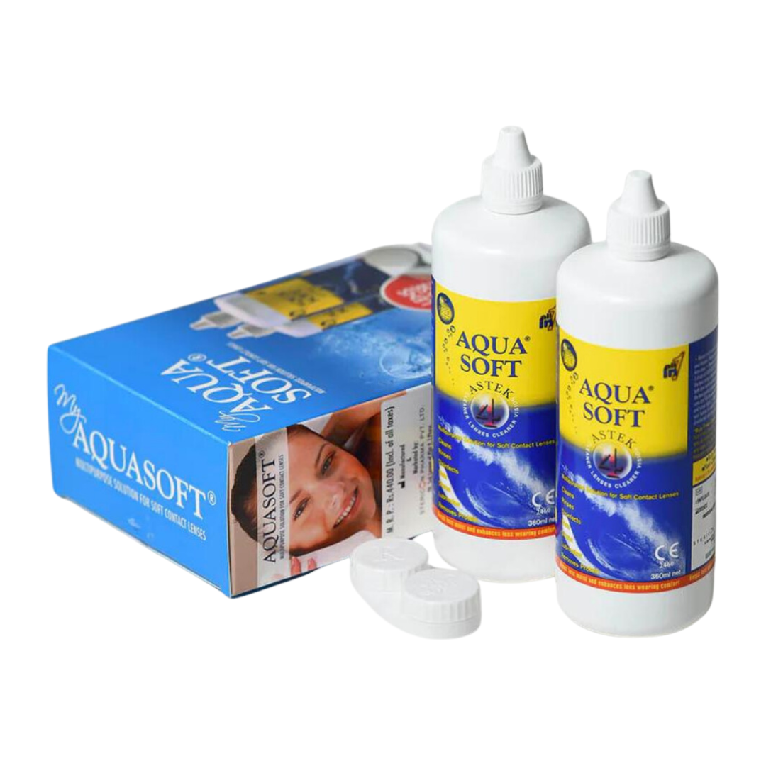 First Lens Aquasoft Combo Pack 360ml+360ml for Soft Contact Lens