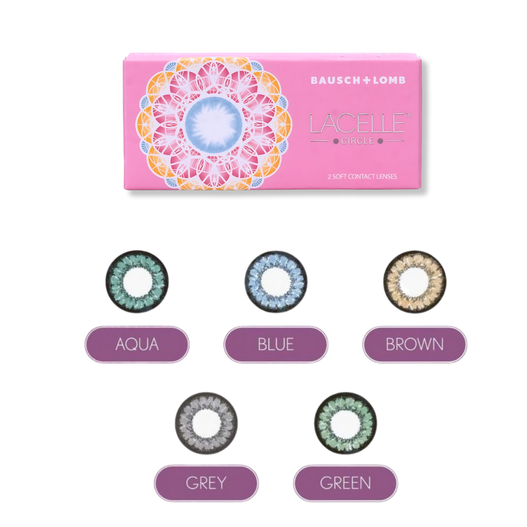 Bausch & Lomb Lacelle Circle Color Contact Lenses in Aqua First Lens