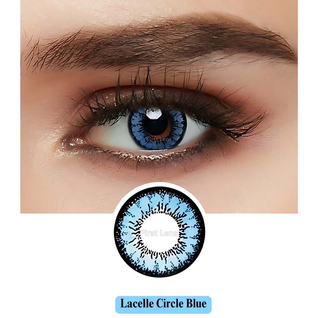 Blue circle color contact lenses by Bausch & Lomb First Lens