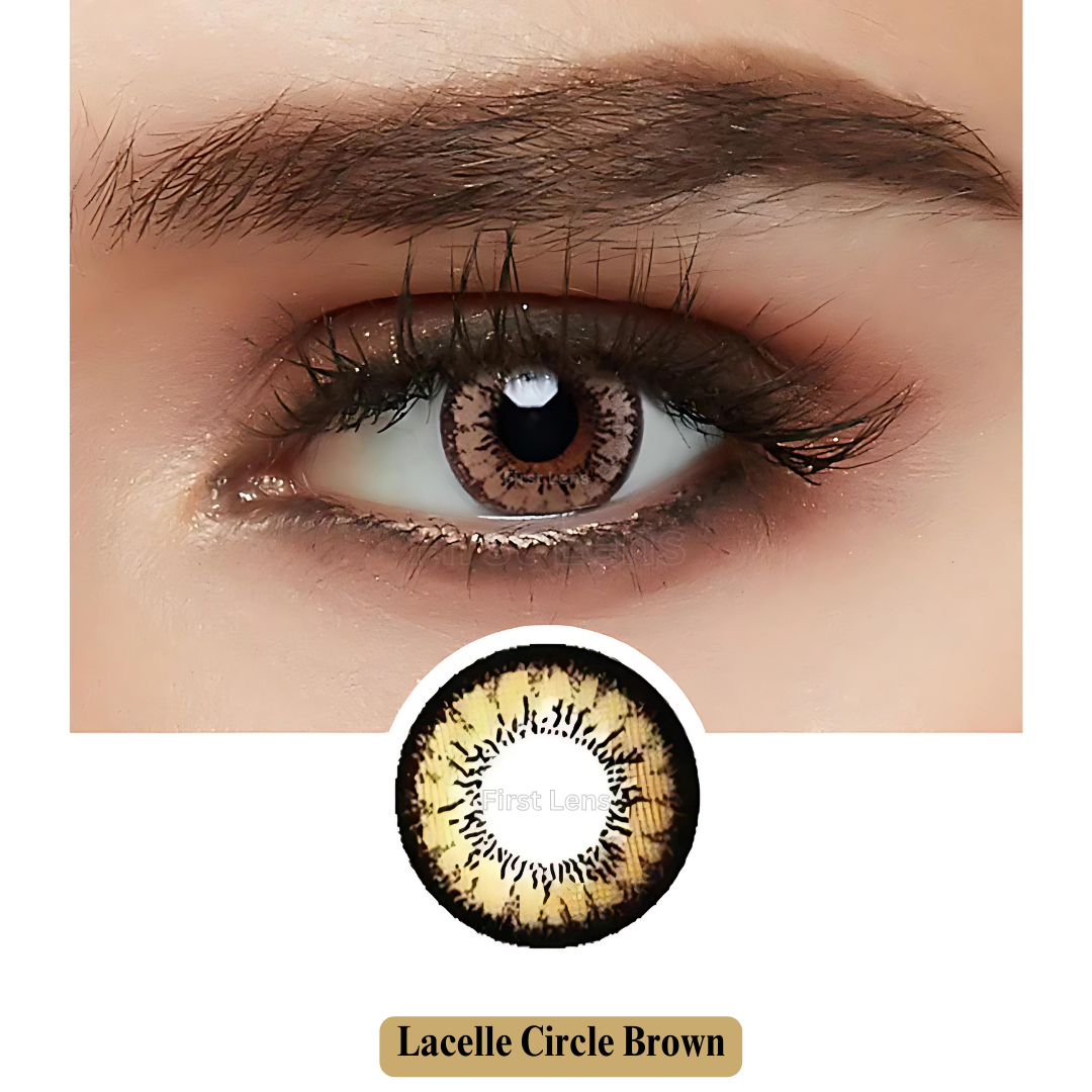 Brown circle color contact lenses by Bausch & Lomb First Lens