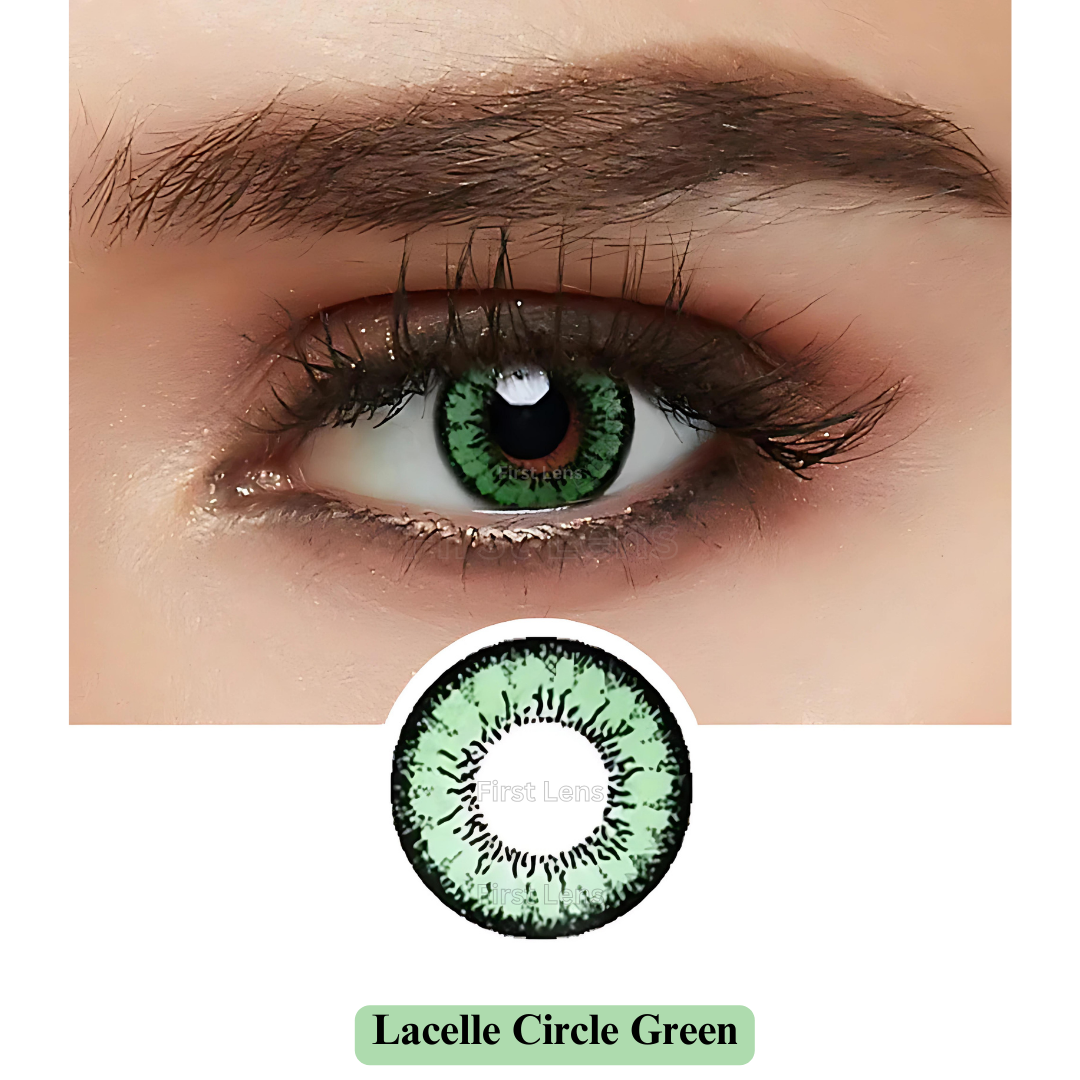 Green circle color contact lenses by Bausch & Lomb First Lens