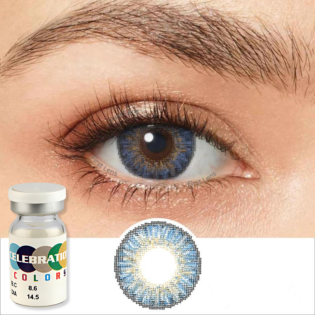 Celebration Colors Yearly Color Contact Lens - Breezy Blue by First Lens