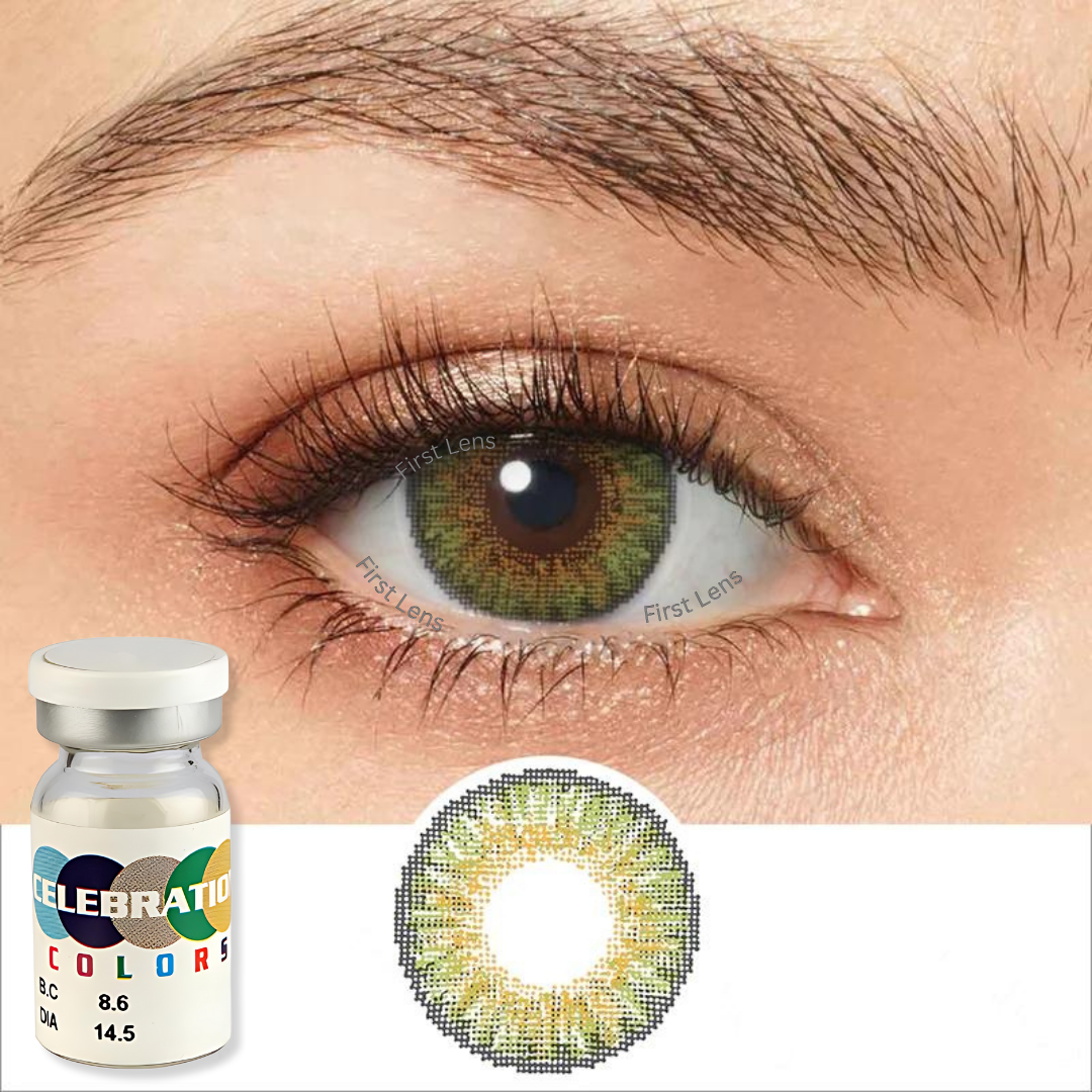 Celebration Colors Yearly Color Contact Lens - Calypso Green by First Lens