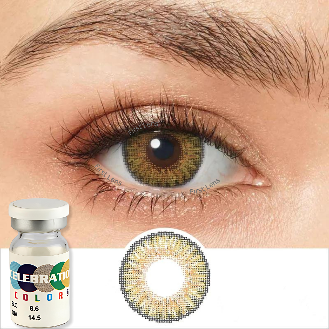 Celebration Colors Yearly Color Contact Lens - Hip Hop Hazel by First Lens