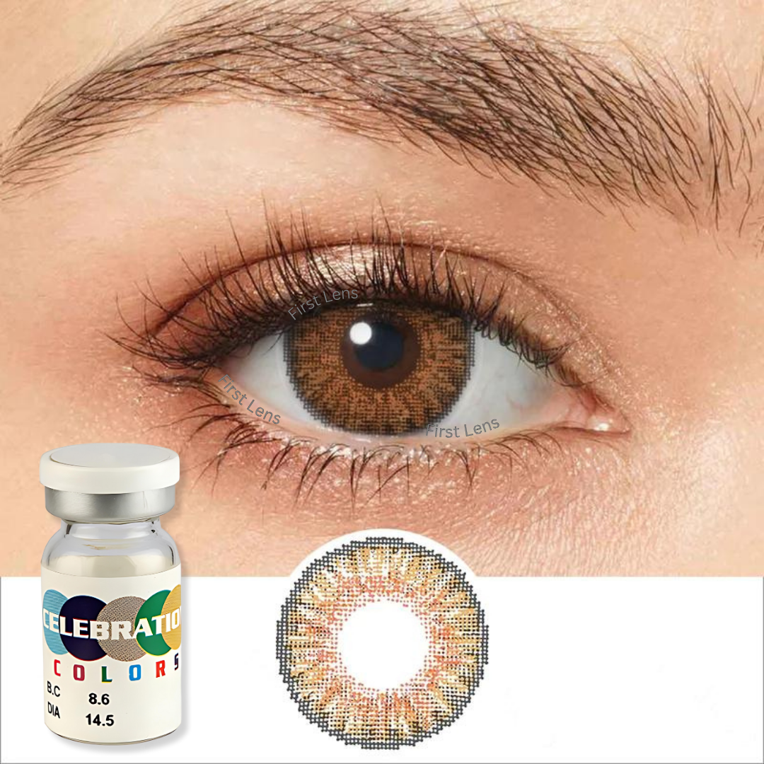 Celebration Colors Yearly Color Contact Lens - Honey Allure by First Lens