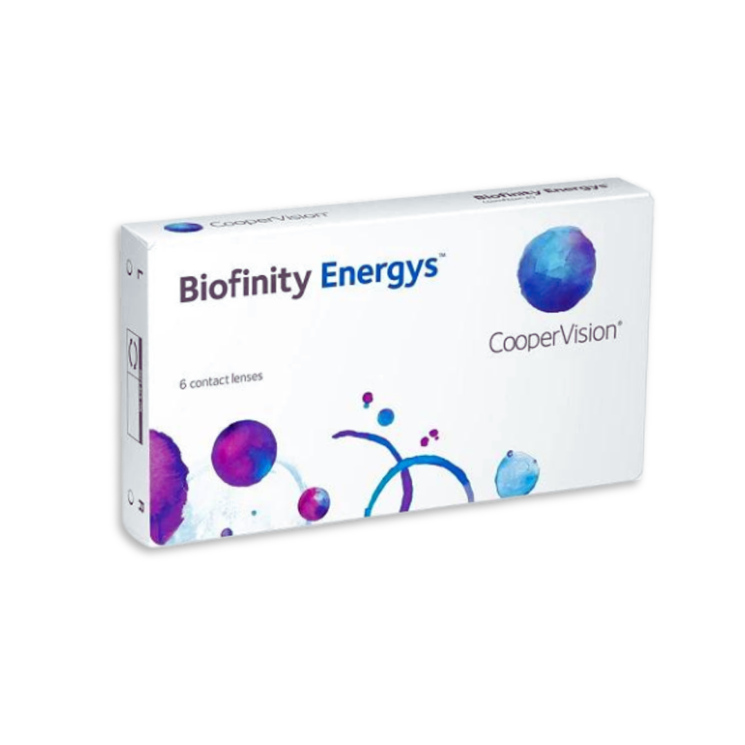 3 lenses of Biofinity Energys by Cooper Vision for all-day wear