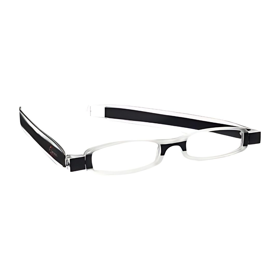 First Lens Dr. Harmanns reading glasses Library1 reading glasses on Open Book