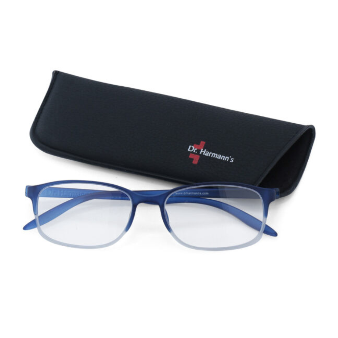Close-up of Library8 Reading Glasses by First Lens with lightweight frames