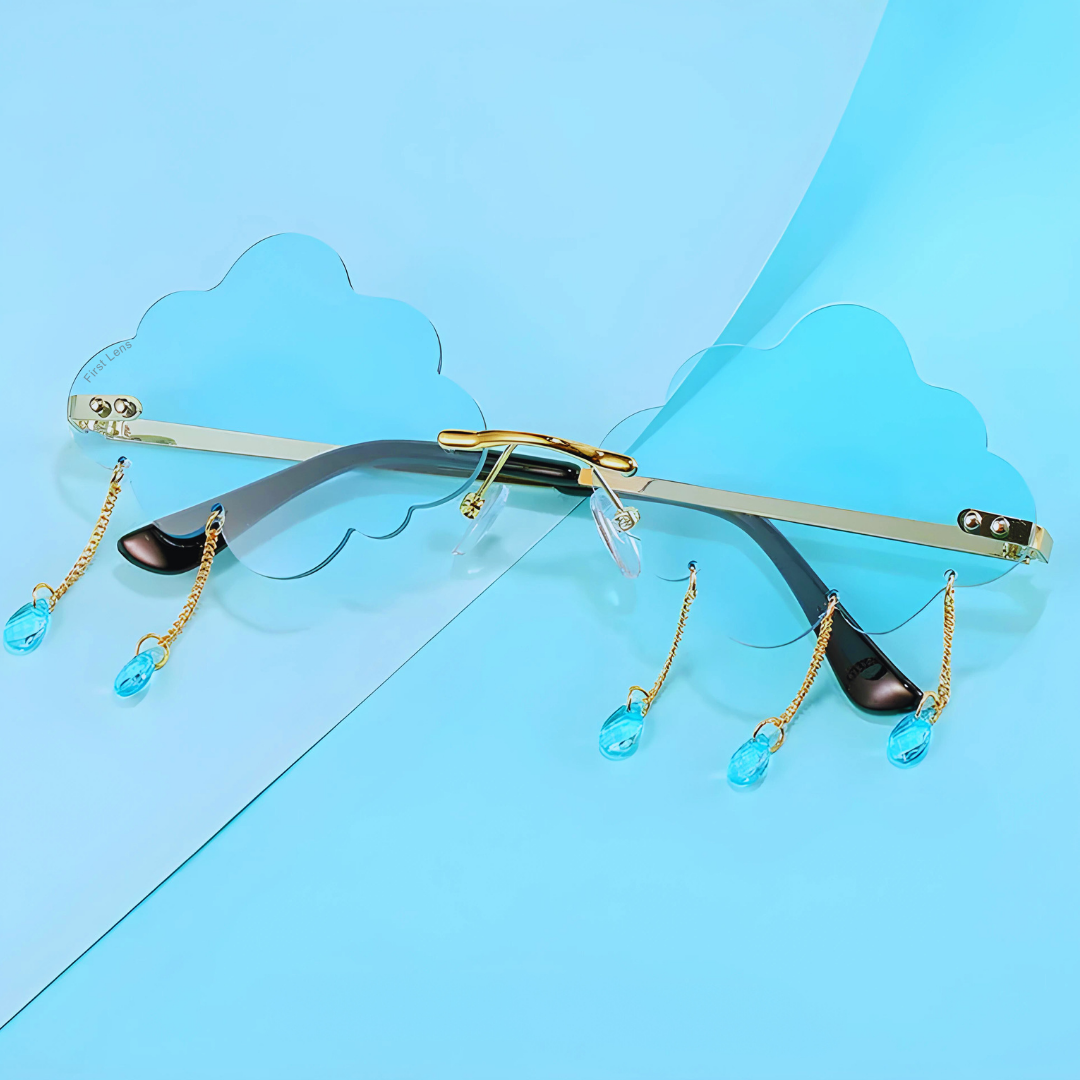 First Lens Cloud Raindrop Shape Sunglass 005 Fashionable eyewear with raindrop lenses, perfect for any occasion.
