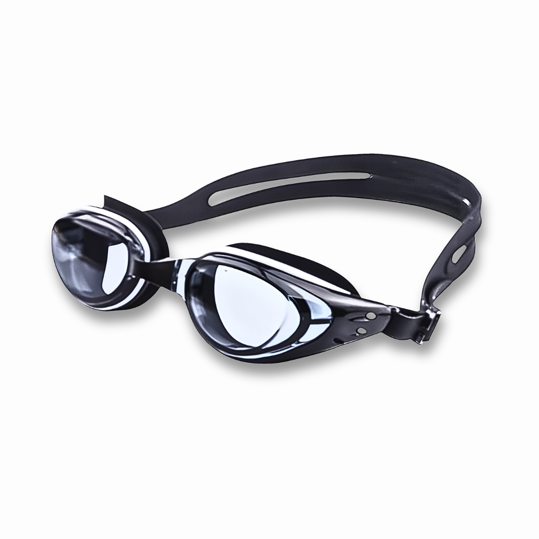 Close-up of the customizable features on the First Lens Swimming Goggles.