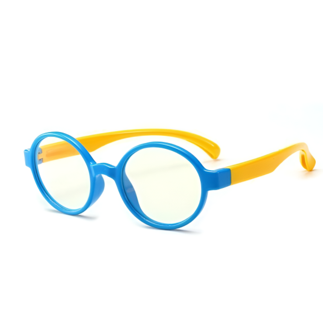 First Lens Kids' blue light blocking glasses, crafted with care for comfortable wear during screen time.