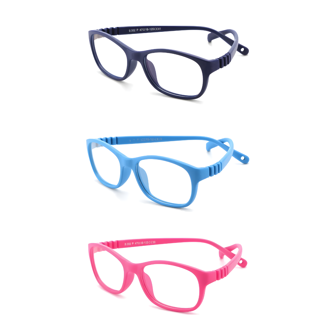 Children's eyewear by First Lens designed to protect young eyes from harmful blue light.