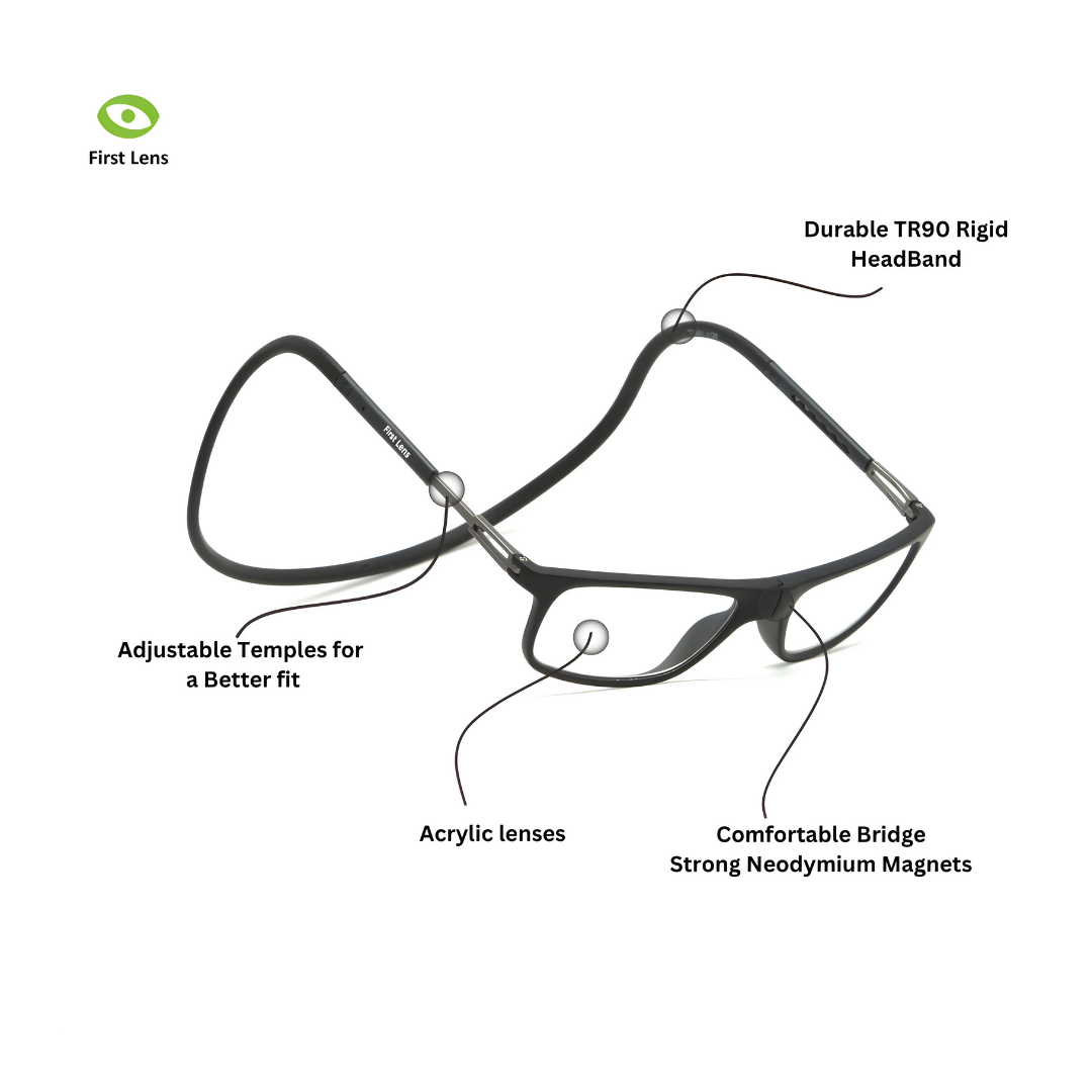 Magnetic Anti-Blue Light Reading Glasses by First Lens