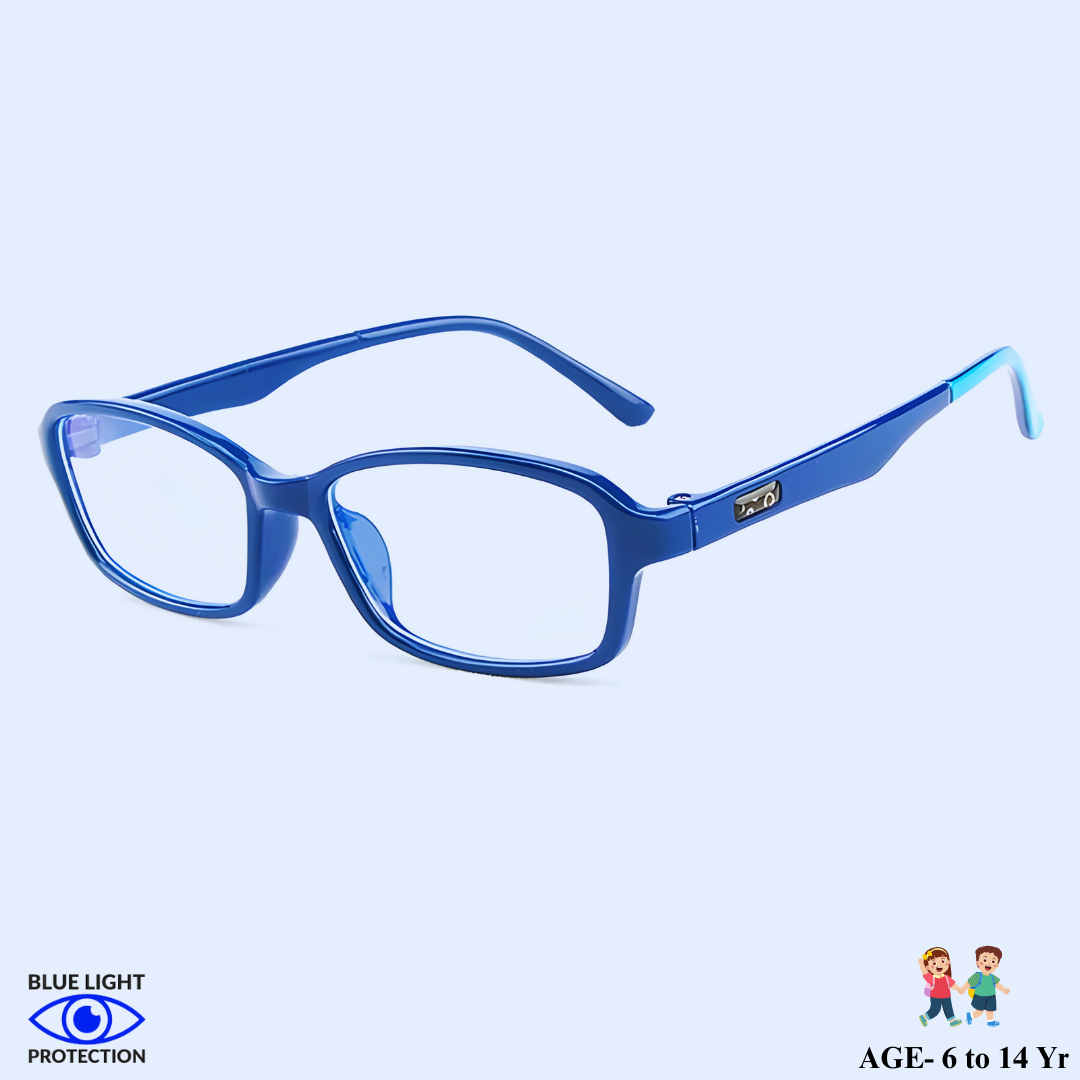 First Lens offers these sleek rectangular kids glasses with advanced blue light blocking technology.