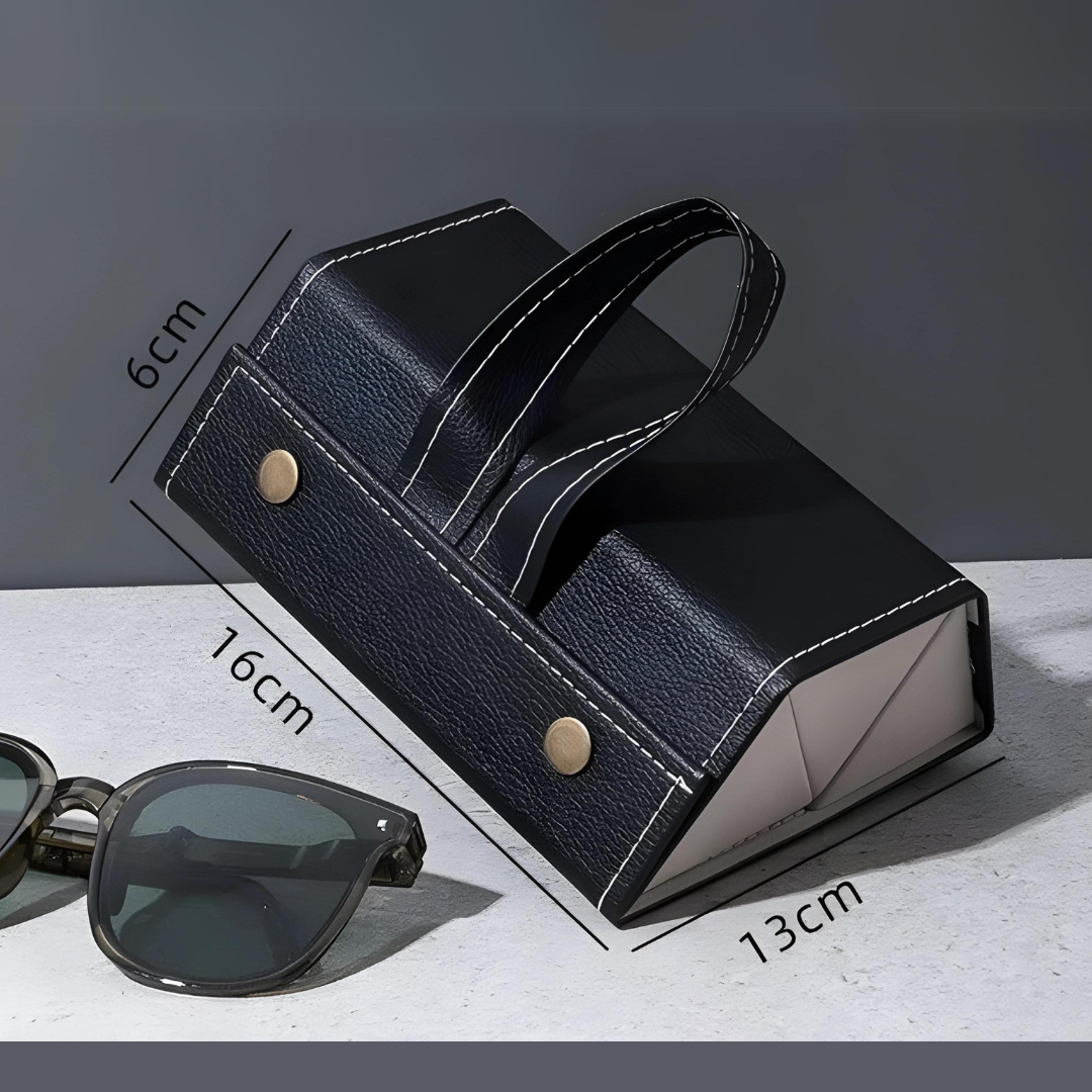 First Lens Sunglass Case: Three separate compartments for organizing shades