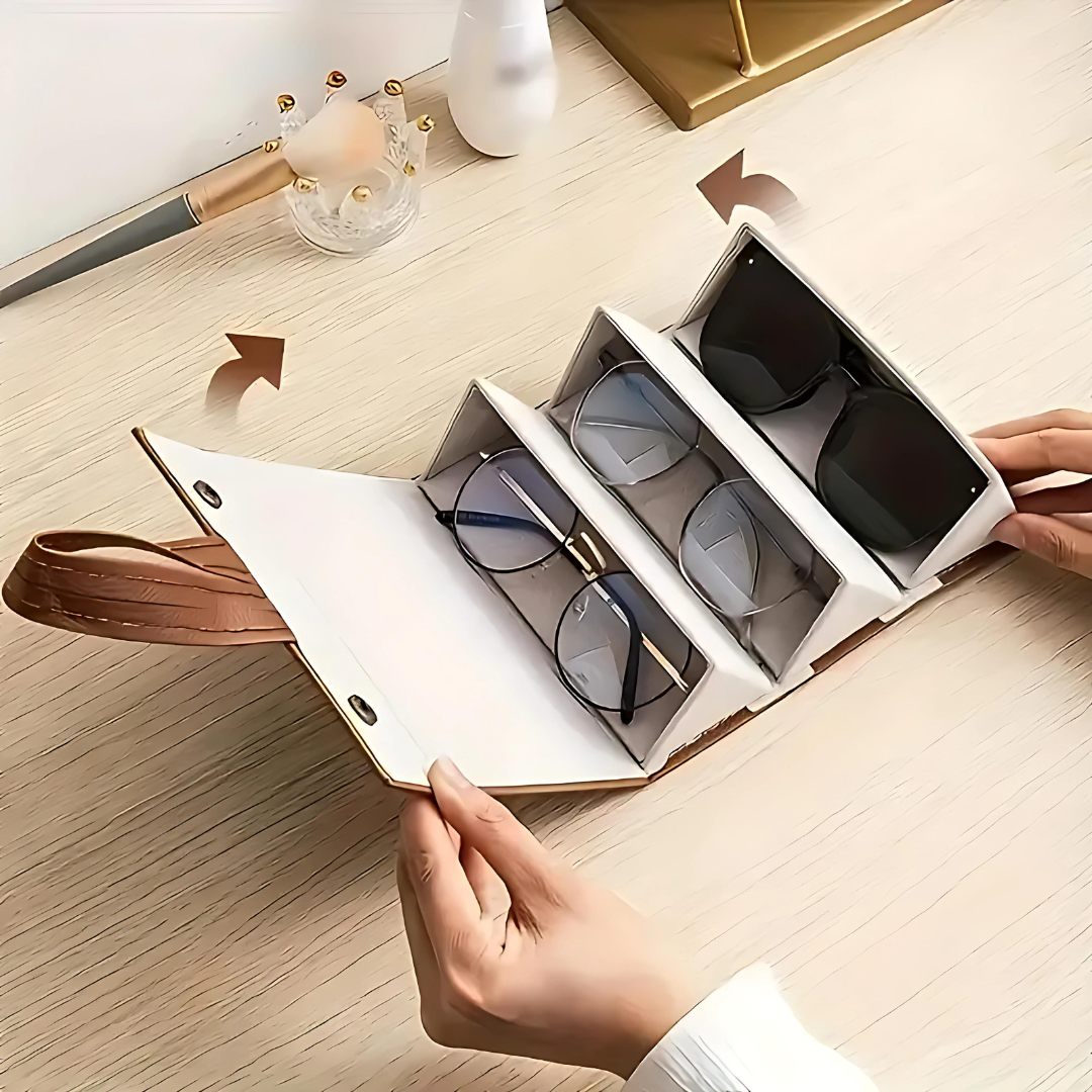 First Lens Three Compartment Sunglass Holder: Keep your eyewear protected and tidy