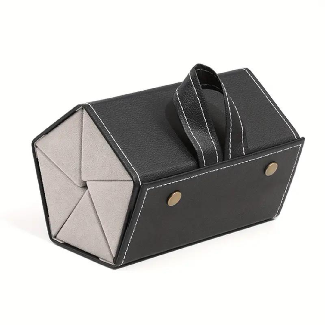 First Lens Stylish Shades Station: A black sunglass holder with five slots